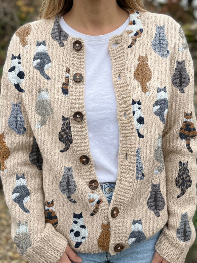 Beige Cardigan / 4XL